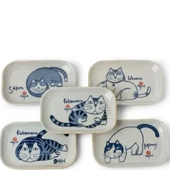 MIYA Company Kabamaru Rectangle Plate Set/5 Discount
