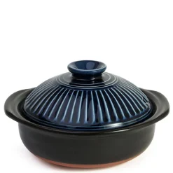 MIYA Company Kikka Blue Donabe Casserole 8" New