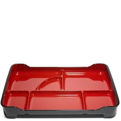 MIYA Company Lacquered Lunch Tray 14" X 9.5" - Red Best