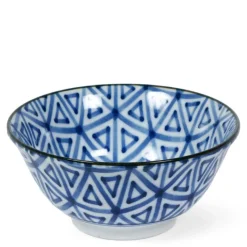 MIYA Company Monyou Sankaku blue and white pattern TRIANGLE 6" BOWL Discount