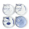 MIYA Company Nekotori Cat Plate 4.25" Set/4 Outlet