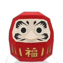 MIYA Company Paper Craft Daruma Red Small