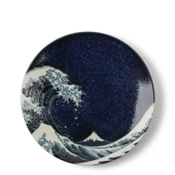 MIYA Company Plate Namako Blue Great Wave 7.5" Outlet