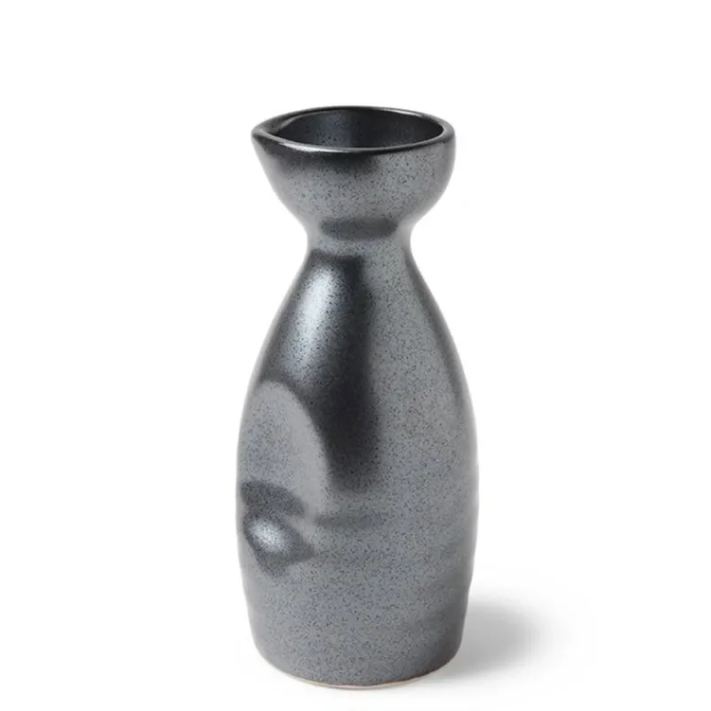 MIYA Company "Iron Glaze" Sake Bottle Made in Japan.