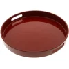 MIYA Company Red Lacquer Tray Round 13-1/2" Best