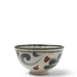 MIYA Company Rustic Blue Vines Rice Bowl Sale