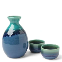 MIYA Company Sake Set Jade Ocean Blue Hot
