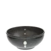 MIYA Company Satin Black White Dots 6-1/4" Bowl Hot