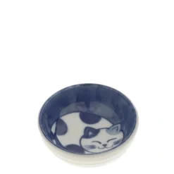 MIYA Company Sauce Dish Cat Nap Blue/White Clearance