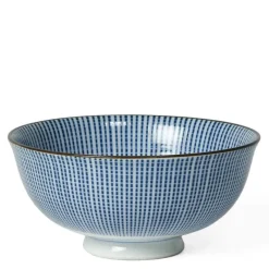 MIYA Company Sendan Tokusa Blue and White Rice Bowl Made in Japan available at Miya Clearance