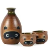 MIYA Company Tanuki Raccoon Sake Set at Miya Hot