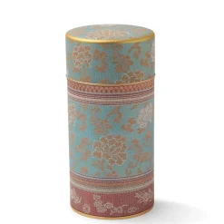 MIYA Company Tea Canister Brocade Peony Blue Clearance