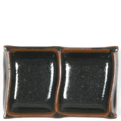 MIYA Company Tenmoku Black Double Sauce Dish at Miya