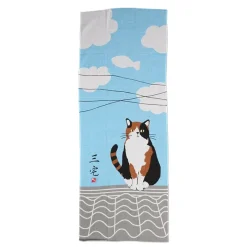 MIYA Company Tenugui Cat on a Roof Hot