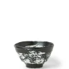 MIYA Company White Brush Stroke Design Ceramic Everyday Bowls made in Japan available at Miya. Discount