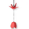 MIYA Company Wind Chime Peace Crane Red 1-7/8" Sale