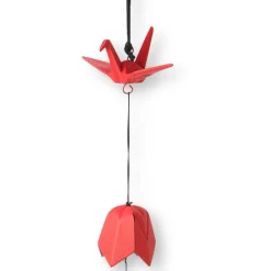 MIYA Company Wind Chime Peace Crane Red 1-7/8" Sale