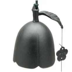 MIYA Company Wind Chime Plum Bell Black 5" Outlet