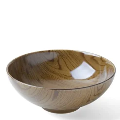 MIYA Company Wood grain design ceramic rice bowl.  Made in Japan. Online