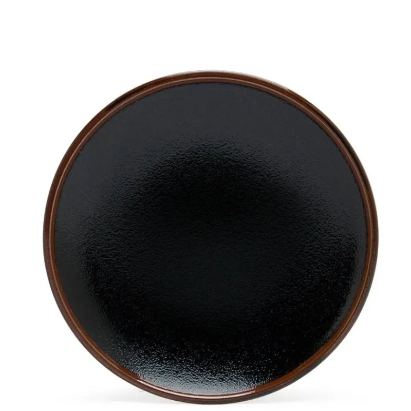 MIYA Company Yuzu Tenmoku Black 6.5" Round Plate at Miya New